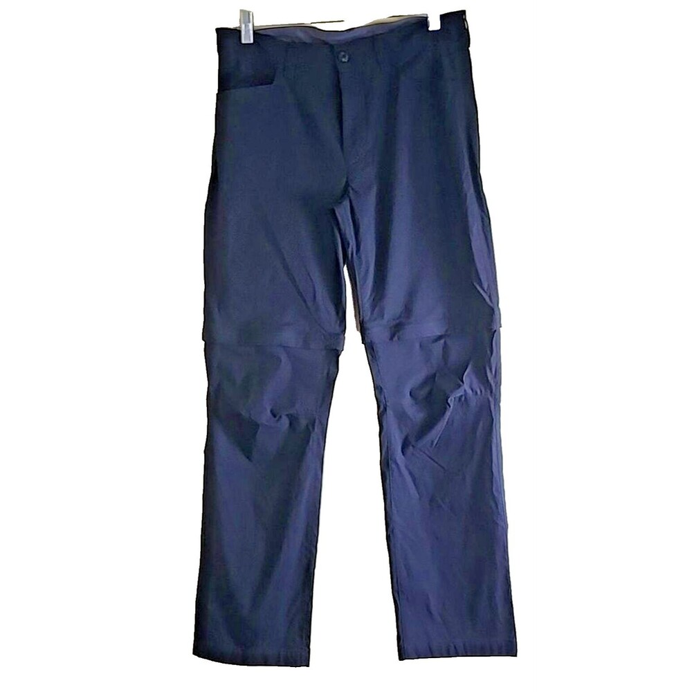 Eddie Bauer Men's Black Outdoor/Hiking/Fishing Pants, Zip Off Legs, Straight Leg